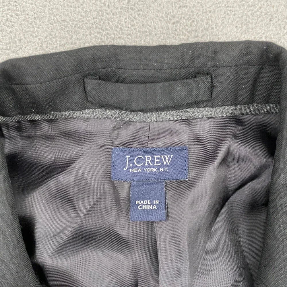 J.Crew Ludlow Jacket Mens 39R Black Italian Wool 2-Button Blazer 21351